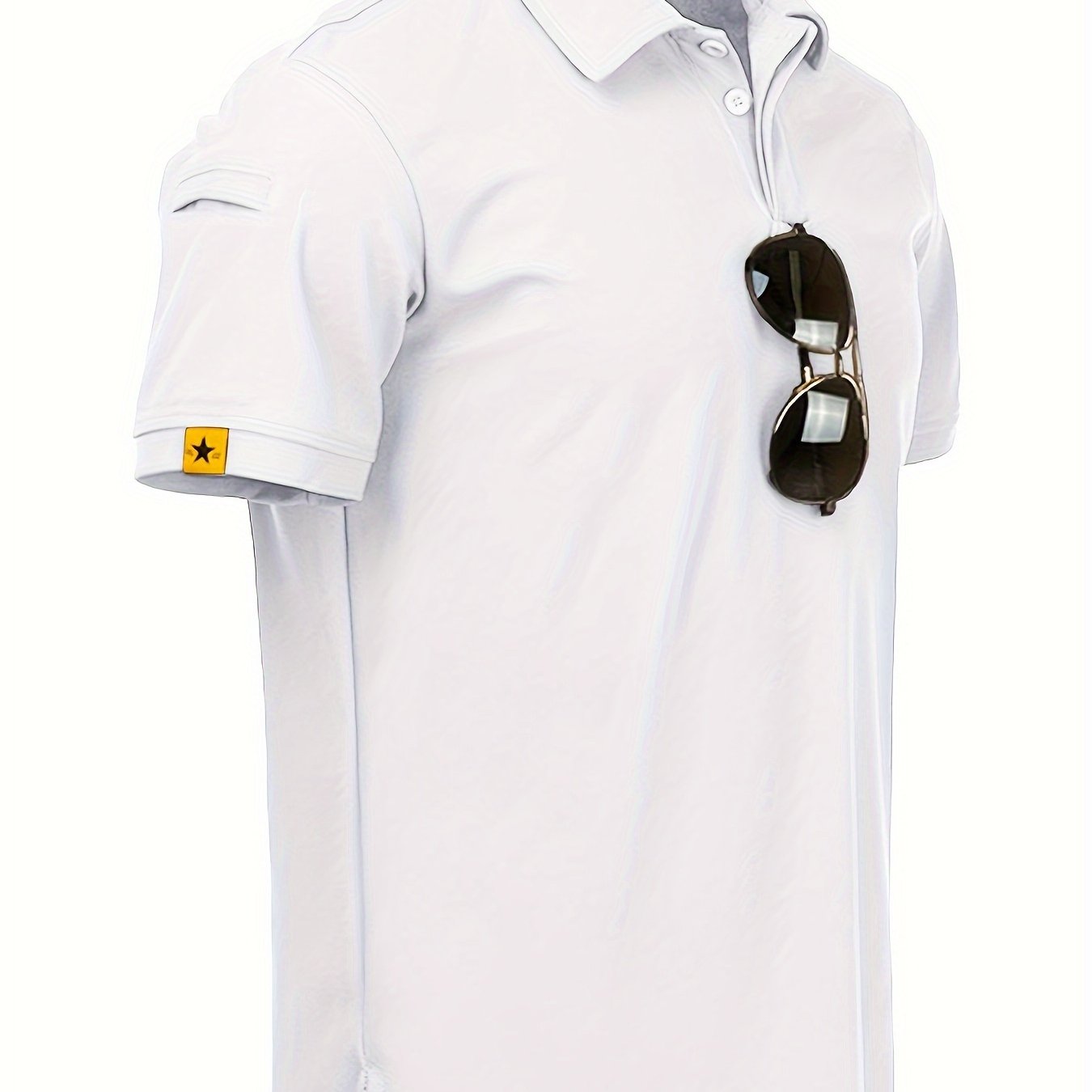 Men's Polyester Short Sleeve Golf T-Shirt for Business and Outdoor Sports