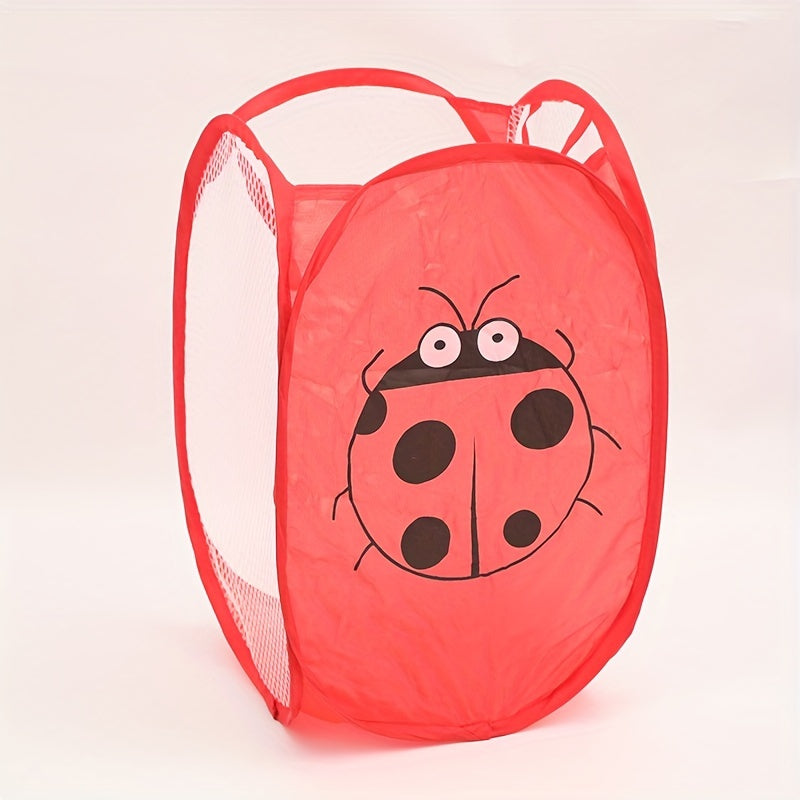 Cesto de ropa bohemio plegable con diseño de dibujos animados para ropa y almacenamiento