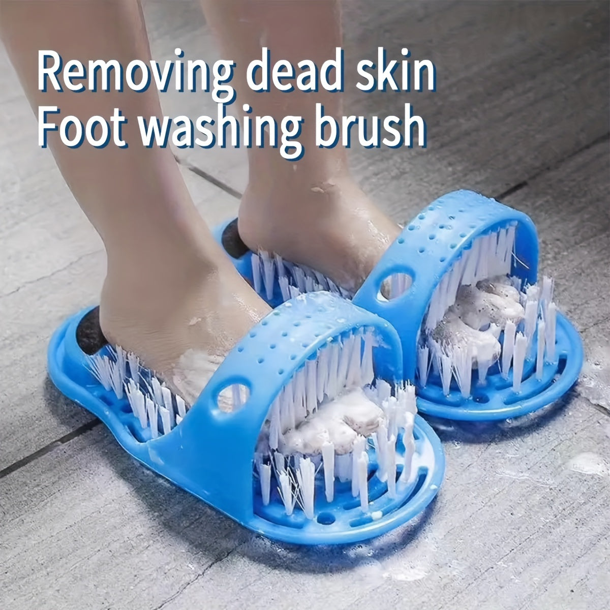 Foot Washing Brush with Suction Cup Hypoallergenic Foot Care Scrubber and Massager