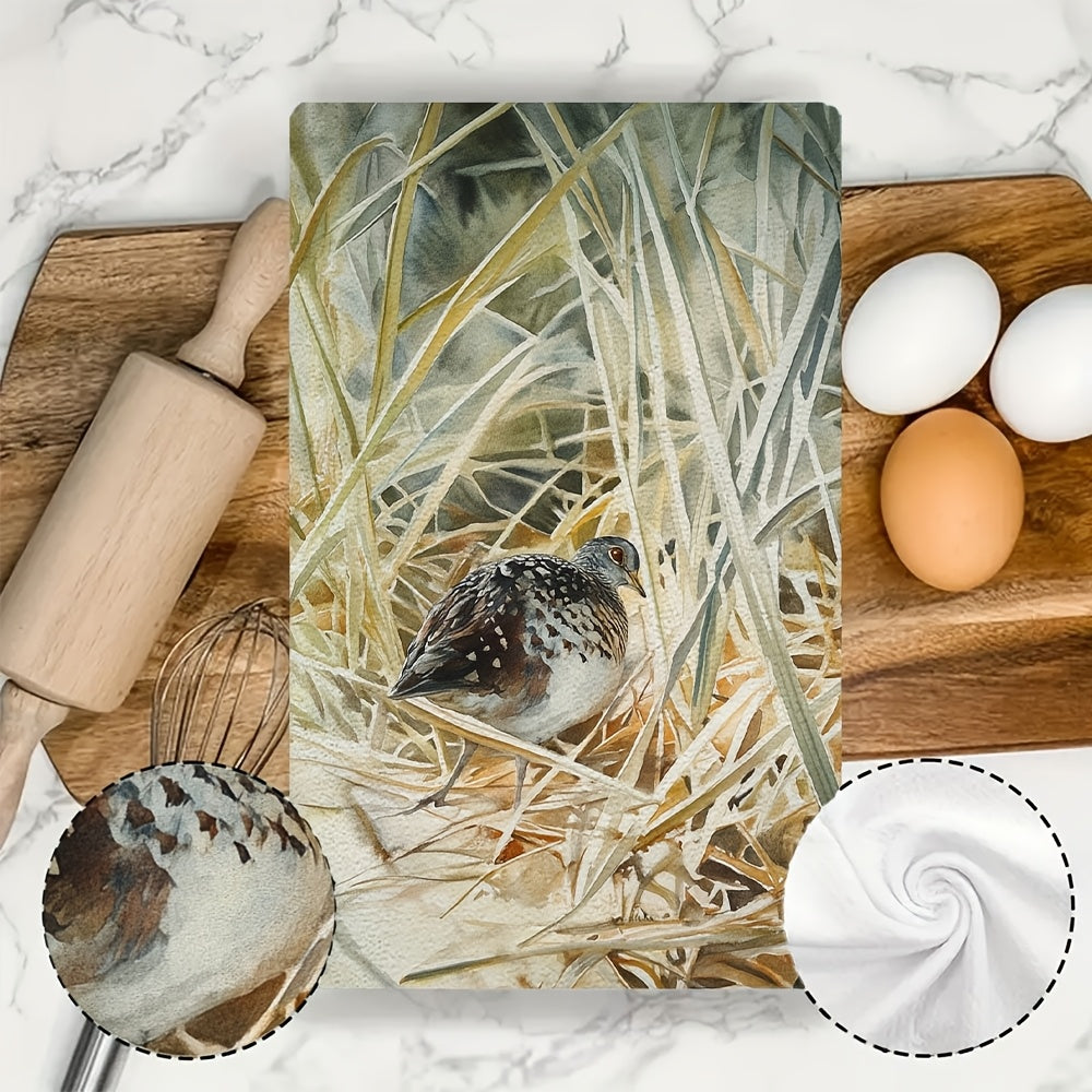 Set of 2 Ultra-Soft Kitchen Towels 40x60cm Absorbent Dish Towels for Holiday Decor