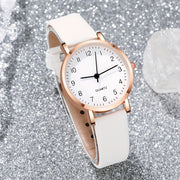 Women's Quartz Watch and Bracelet Set with Faux Leather Band and Zinc Alloy Case for Gift Giving