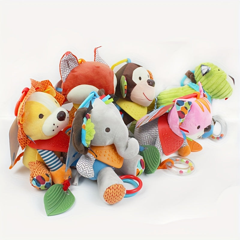 Soft Plush Animal Toys for Kids Elephant Puppy Cat Raccoon Lion Fox Assorted