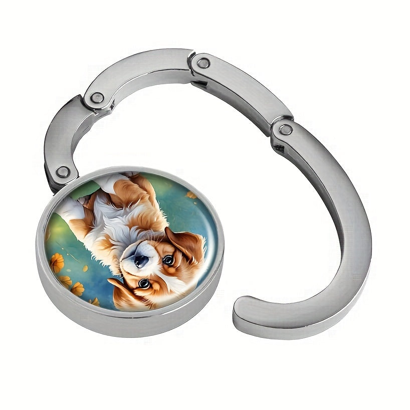 Foldable Puppy Purse Hanger Portable Handbag Hook Stylish Vintage Gift