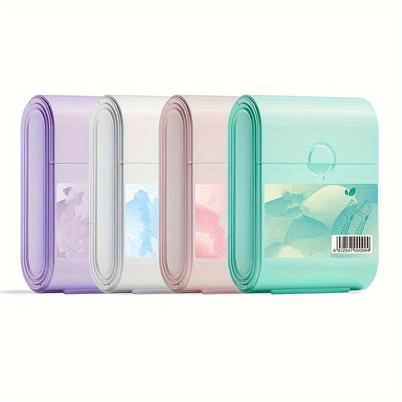 Dental Floss Sticks Disposable Double Layer Storage Box For Adults 52 Pieces Mint