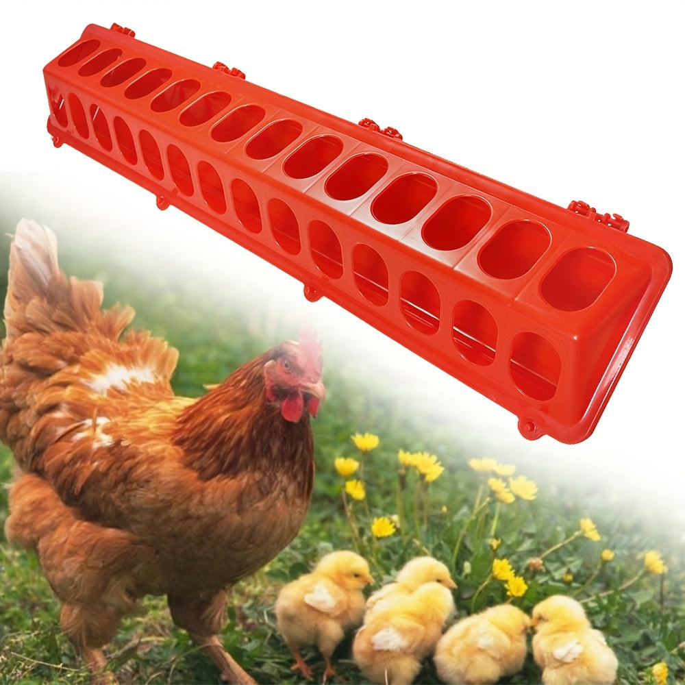 Long Plastic Poultry Feeder for Chickens Ducks and Geese Water and Food