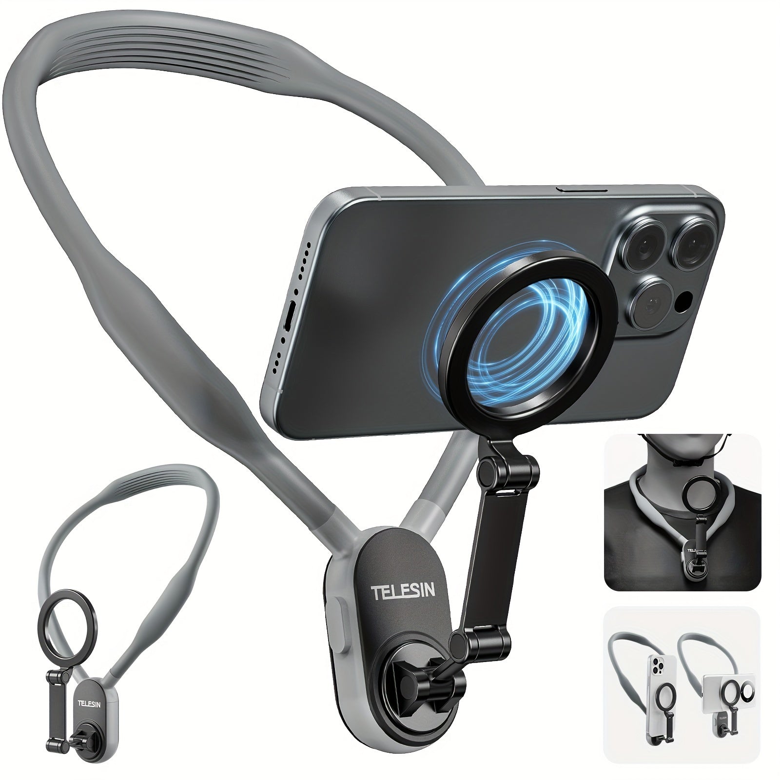 Магнитный держатель для телефона для рыбалки, велоспорта, влогов, силиконовая бесконтактная установка