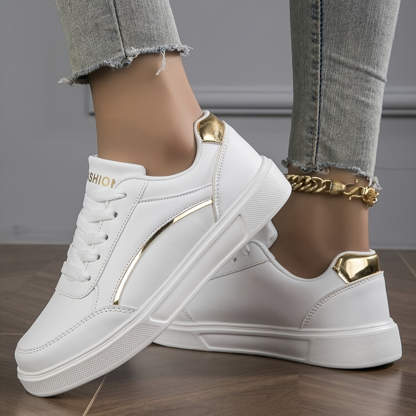 Women's Microfiber Lace-Up Sneakers with Breathable Mesh and Lightweight PHYLON Sole