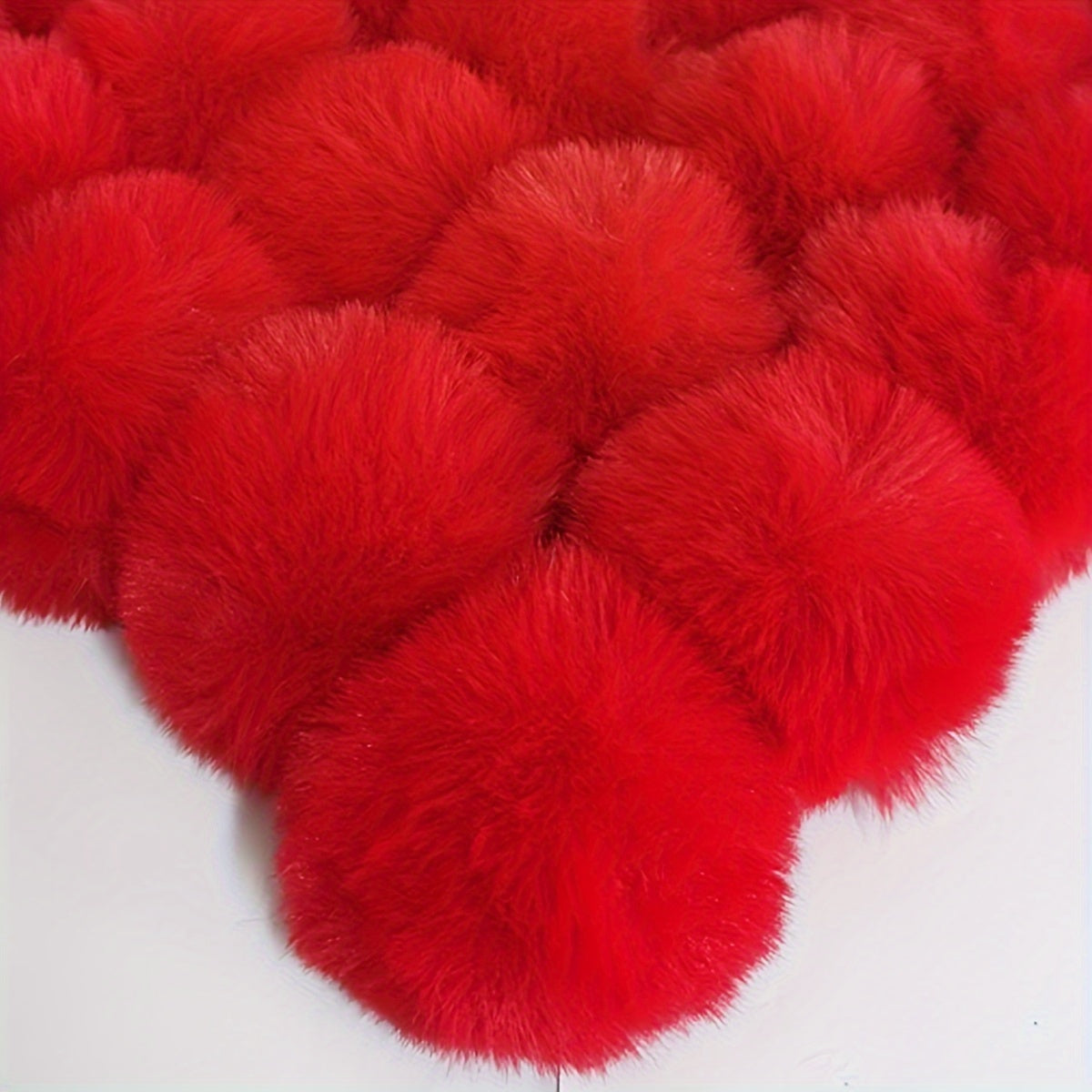 Set of 20 8cm Faux Rabbit Fur Pom Pom Keychains Fluffy Balls for Hats Bags and Accessories