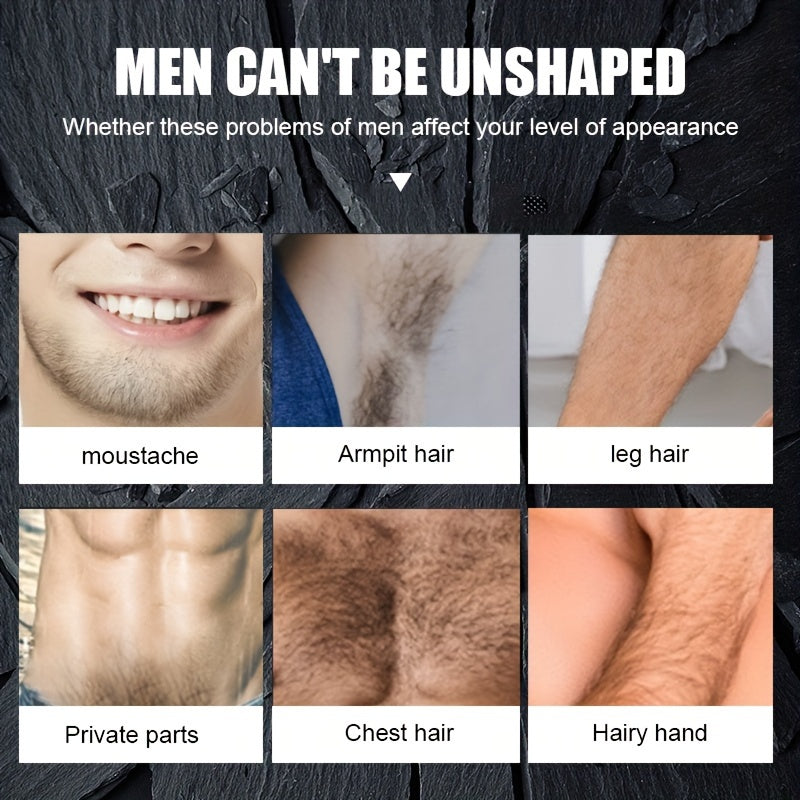 Crema depilatoria para hombres 100g con escualano vegetal, indolora y de larga duración