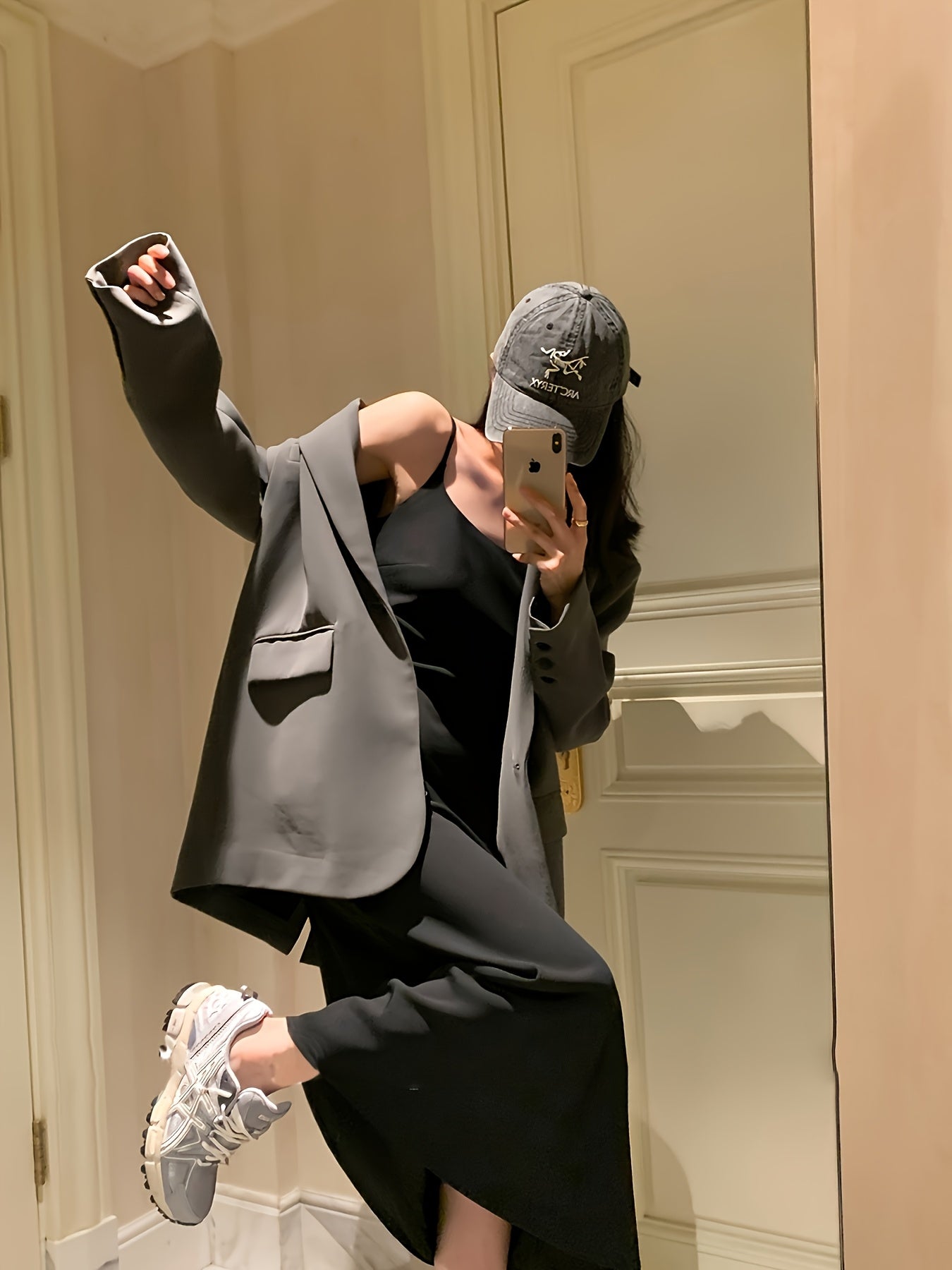 Women's Gray Suit Jacket Casual Blazer for Spring and Fall 2024 Petite Sizes