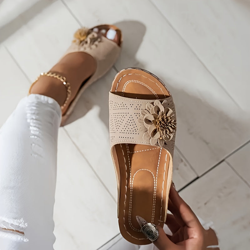 Women's Retro Slip-On Casual Shoes White Breathable Platform