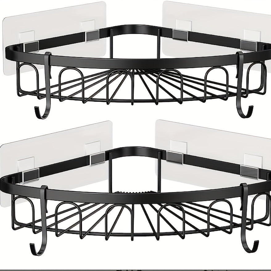 4 Pack Plastic Wall Hooks Self-Adhesive Bathroom Kitchen Organizers