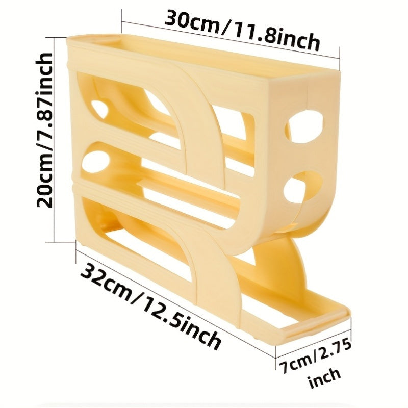Soporte para huevos para la puerta lateral del refrigerador, caja de almacenamiento de huevos de plástico, ahorro de espacio