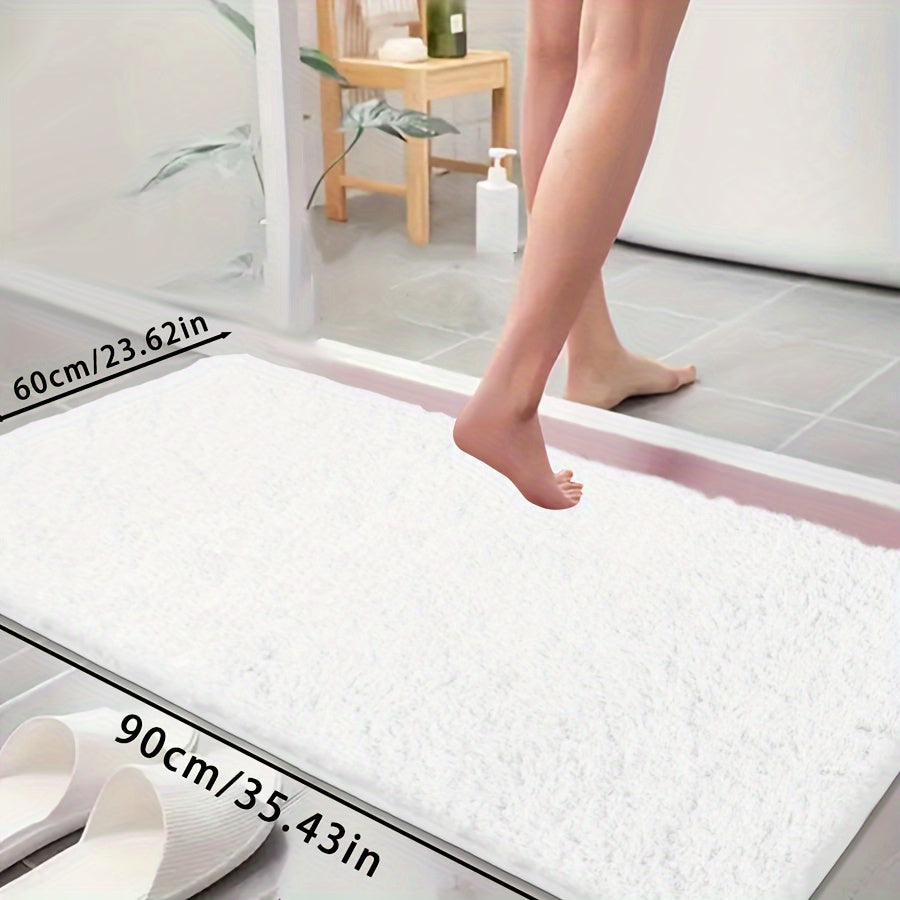 Ultra-Soft Non-Slip Absorbent Bathtub Mat for Bathroom and Laundry