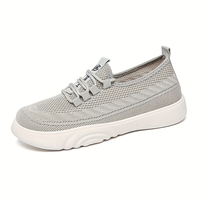 Ayollar uchun nafas oladigan toʻqilgan sport poyabzali yengil, sirgʻalishga qarshi tagli, kundalik poyabzal