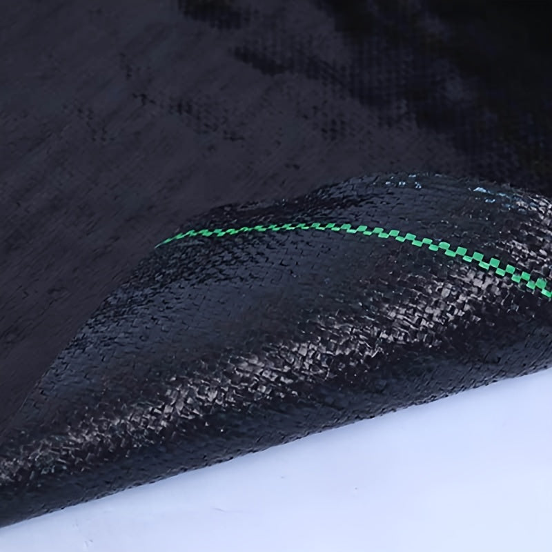 Heavy-Duty Black Polypropylene Garden Ground Cover UV Protected Weed Barrier for Lawn and Beds