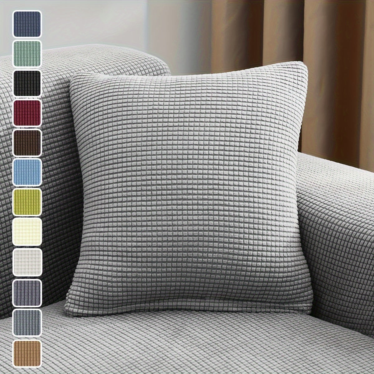 Чехол на подушку из полярного флиса с жаккардовым узором, пылезащитный и устойчивый к царапинам от кошек для декора гостиной и спальни