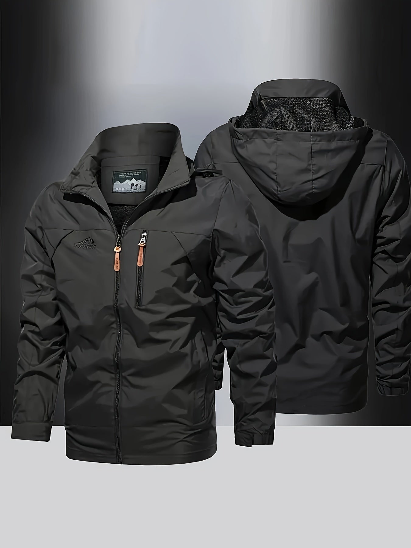 Men's Windproof Hooded Nylon Jacket for Outdoor Activities Casual Spring Fall