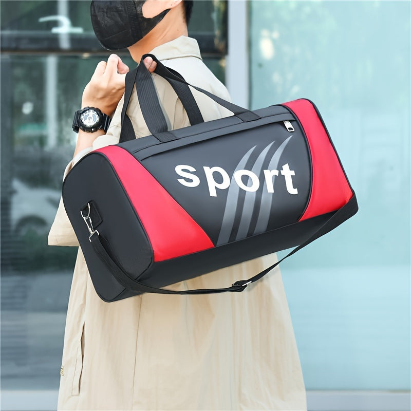 Черная нейлоновая сумка-тоут с регулируемым плечевым ремнем для спорта, путешествий, тренажерного зала, йоги