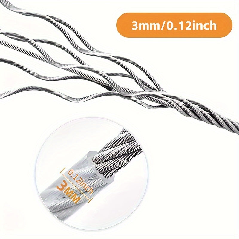 Stainless Steel Dog Cable 3 4.6 9 15 Meters Durable Tie Out Rope