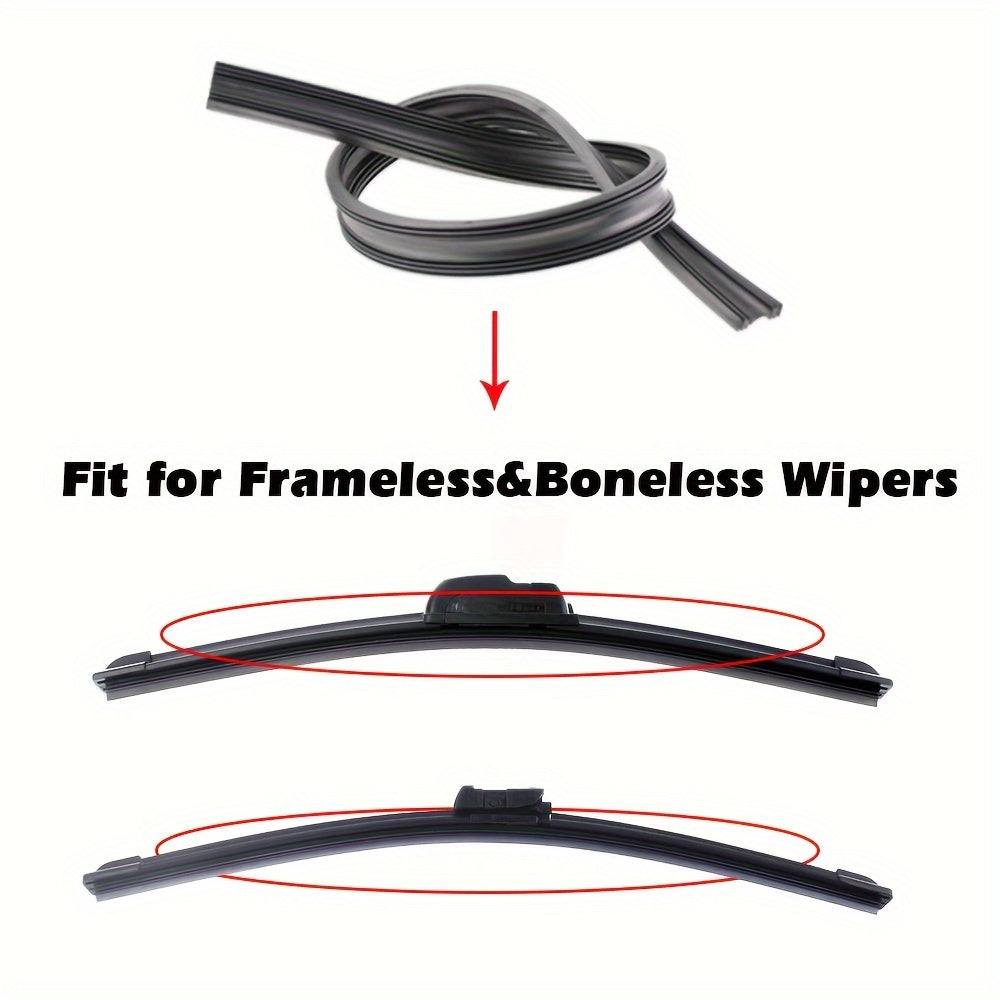 Paquete de 2 recambios de cuchillas de goma natural de 26-32 pulgadas, sin marco y sin hueso