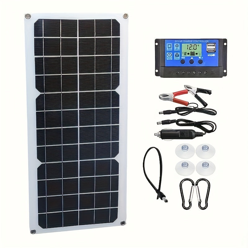 Набор гибких солнечных панелей 30 Вт с контроллером на 100 А для зарядки мобильных телефонов, автомобилей, автодомов