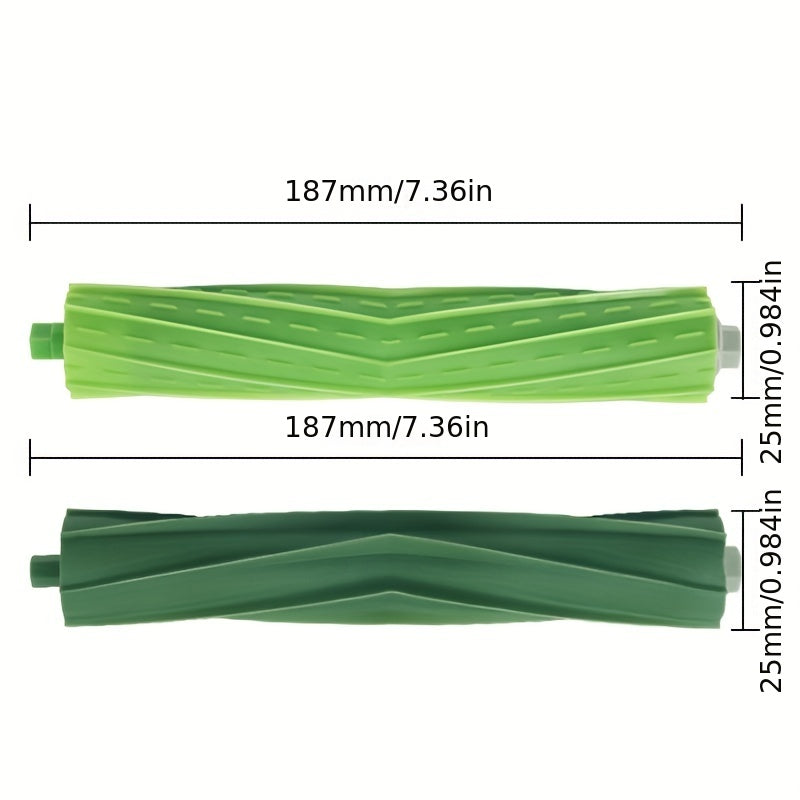 Replacement Main Rubber Rolling Brushes for Robotic Vacuum Cleaner, Durable and Easy to Install