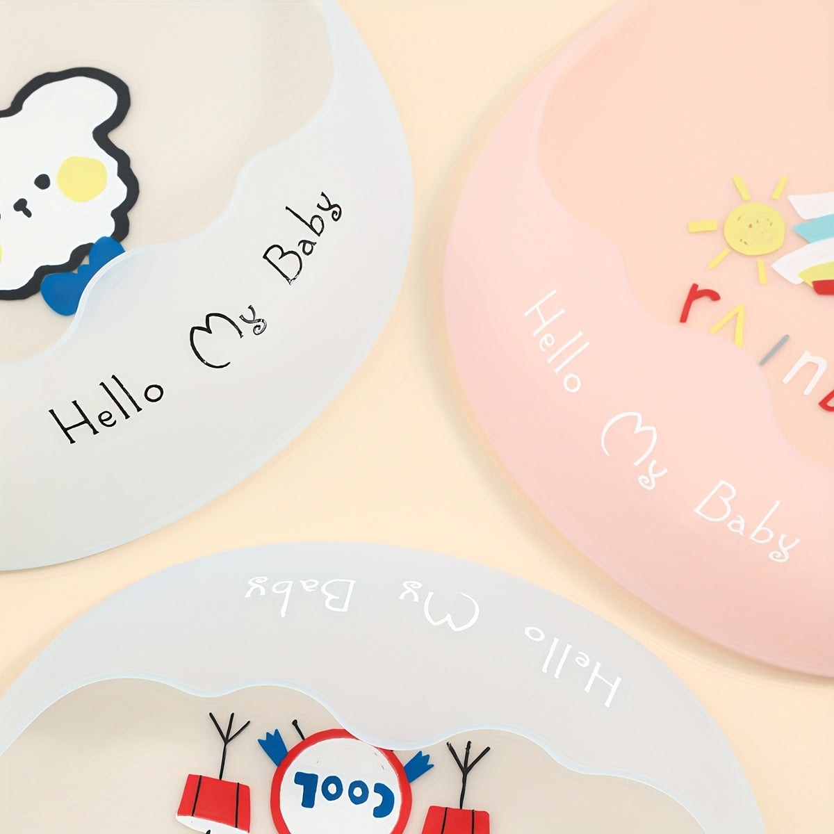 Kids Silicone Bib Waterproof and Dirt-Resistant Soft Silicone Bib for Feeding