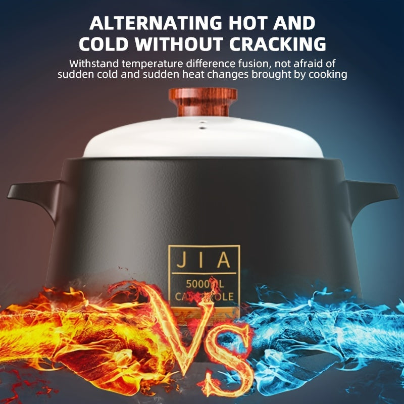 Olla negra nórdica para sopa de 3.3L para uso en restaurantes de cocina japonesa