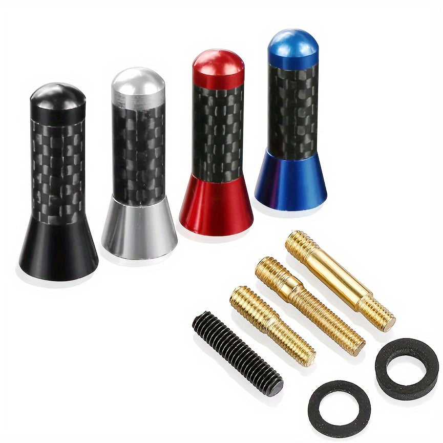 Universal Carbon Fiber Short Antenna 3.51cm Durable Metal Replacement
