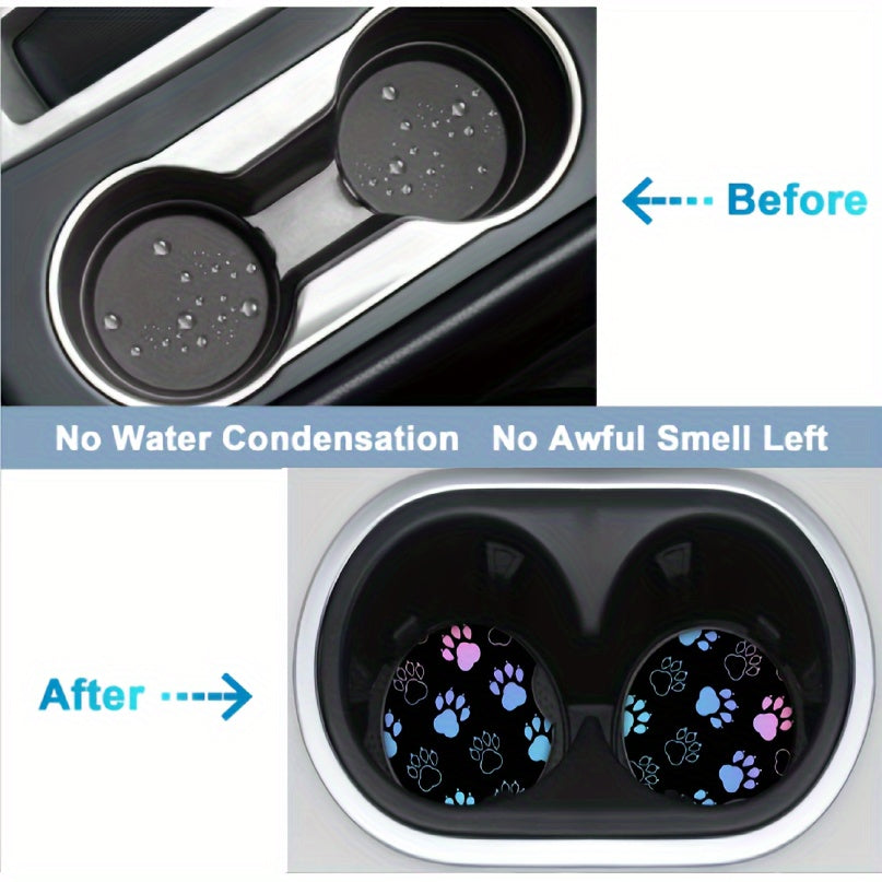 2 ta avtomobil stakan tutqichlari uchun qopqog'i, singdiruvchi rezina, sirpanmaydigan, piyoda izlari bilan