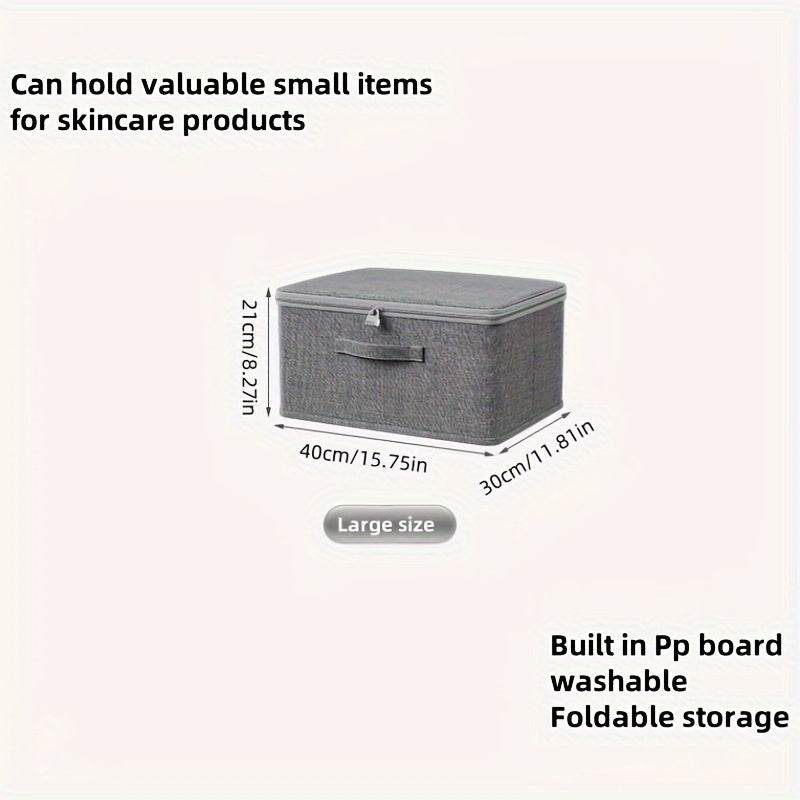 Caja de almacenamiento de poliéster de gran capacidad con cerradura de contraseña para ropa y documentos