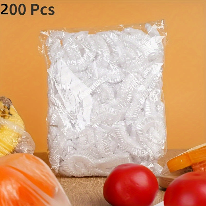 Set of 100 Reusable Plastic Food Storage Covers for Fruits Vegetables Meats