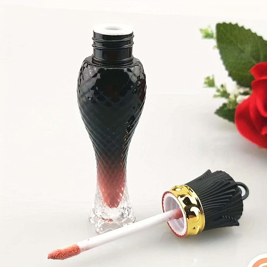 Brillo de labios mate de terciopelo para mujer, tono nude, de larga duración, hidratante, lápiz labial rojo