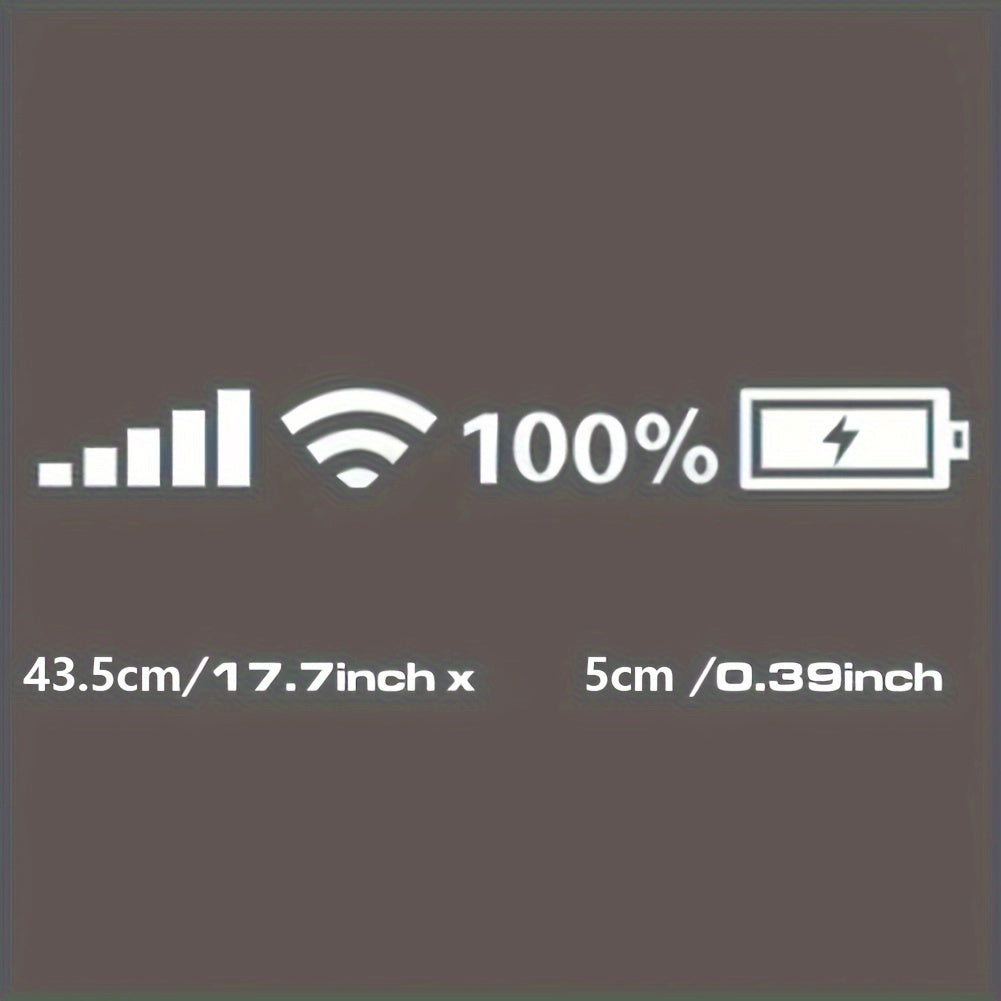 Car Reflective Wifi Battery Level Stickers Colorful Waterproof Decals