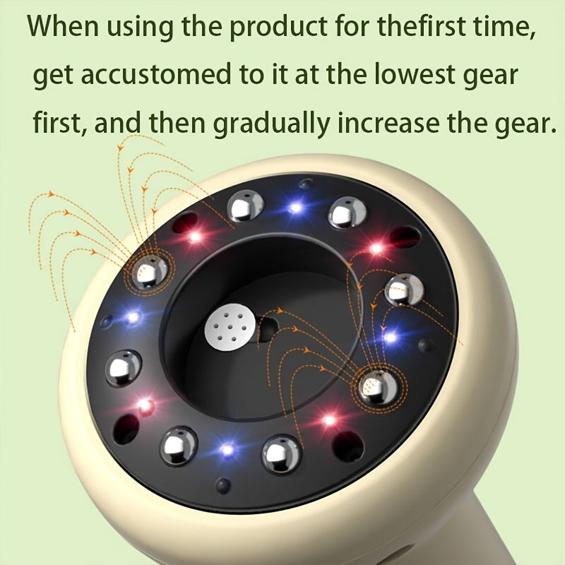 9 ta intensivlik sozlamalari bilan zaryadlanadigan massajchi, charchoqni kamaytiradi va dam olishni rag'batlantiradi, 18650 litiy batareyasida ishlaydi, uyda foydalanish uchun ideal va ota-onalar uchun ajoyib ta'til sovg'asi.