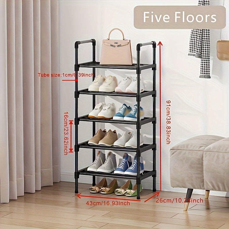 Metal Shoe Rack 4/5 Tiers Stackable Detachable Large Capacity Organizer