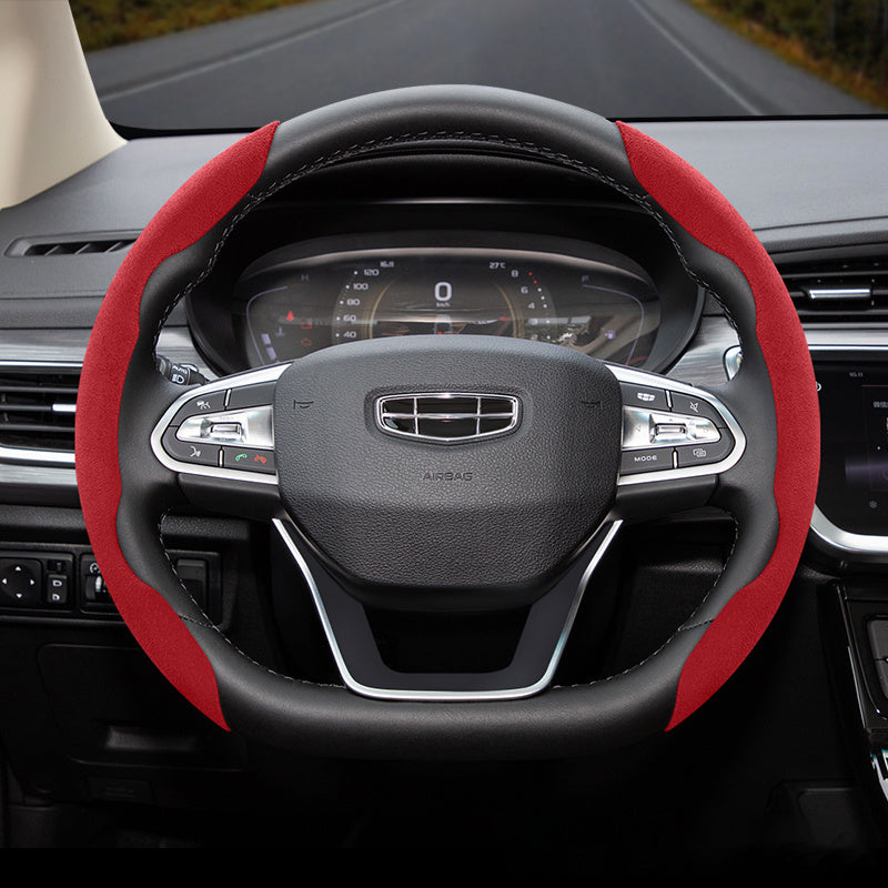 Universal Fleece Anti-Slip Ultra-Thin Steering Wheel Cover for All Seasons