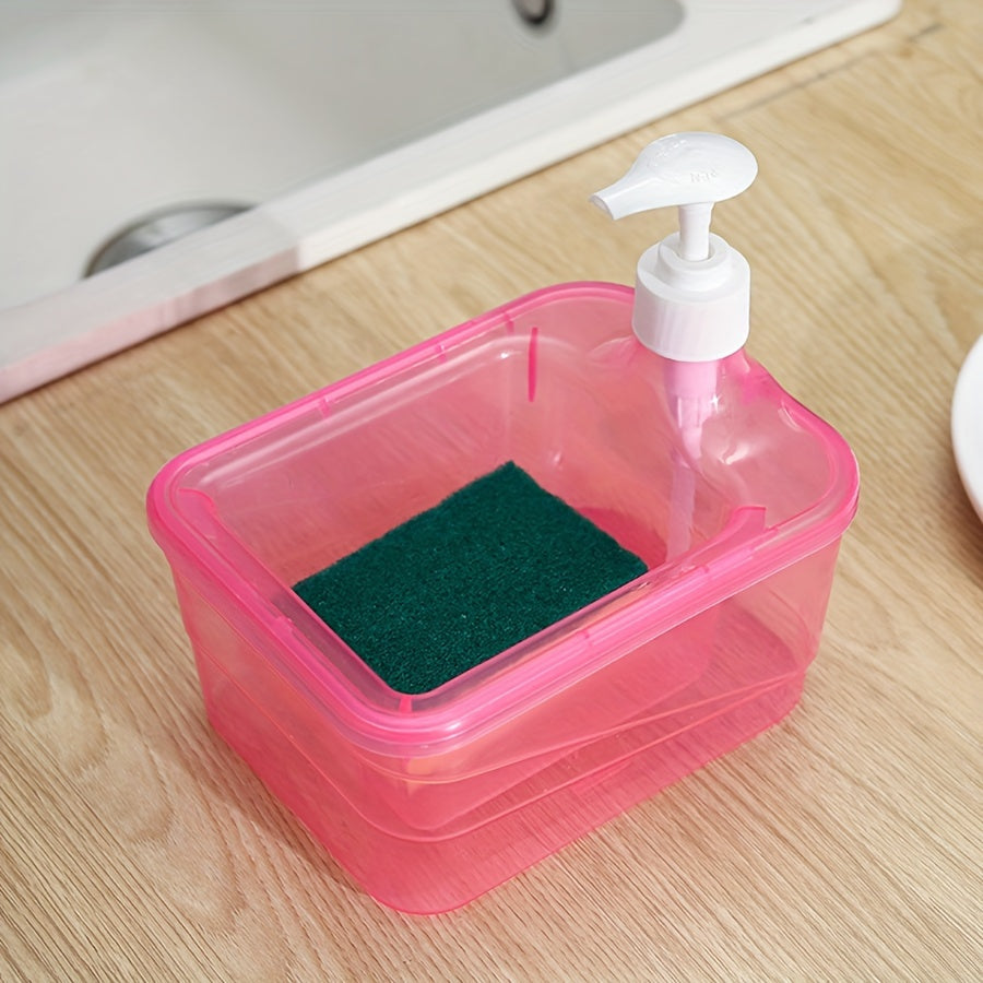 Dispensador automático de jabón para cocina y baño con cepillo para lavar platos