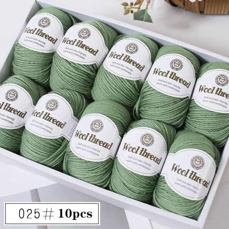 10pcs Australian Wool Yarn 500g Soft Warm Knitting for Sweaters Coats Scarves