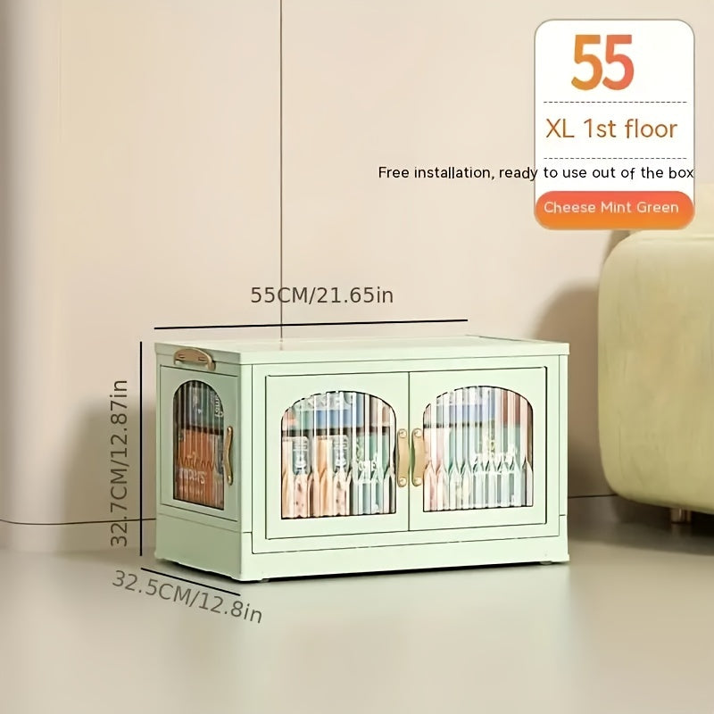 Kitoblar, kiyimlar, o'yinchoqlar, uy jihozlarini shkafda, kiyimlar shkafida, yotoqxona yoki ofisda tartibga solish uchun bitta plastik egiluvchan saqlash qutisi. O'rnatishni talab qilmaydi va ustma-ust joylashtirilishi mumkin.