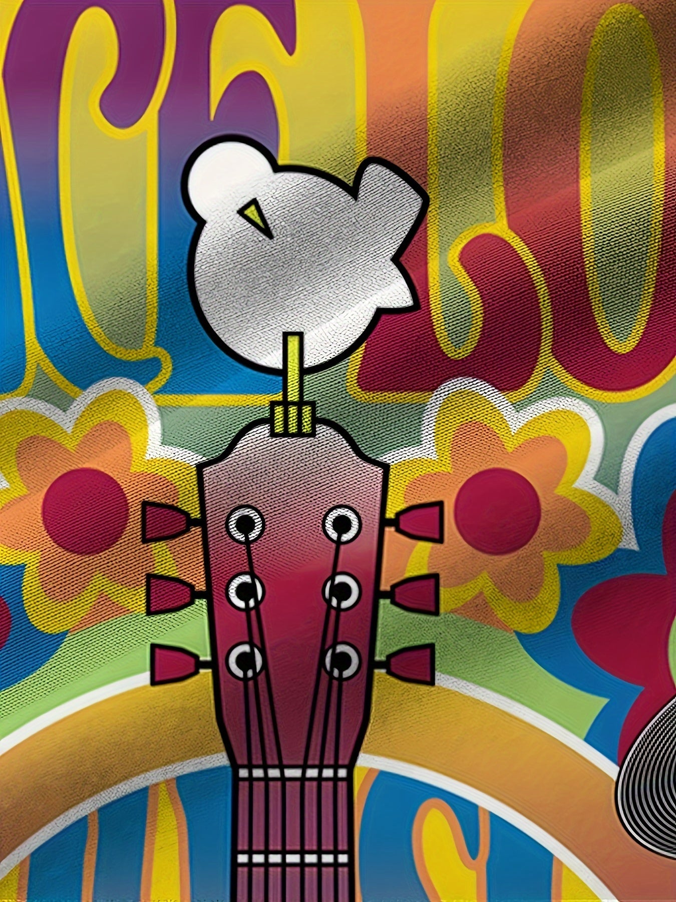 Men's Plus Size Retro Musical Pattern 3D Print Short Sleeve Shirt