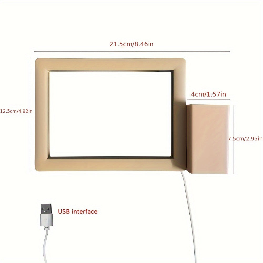 Luz nocturna LED 3D con pizarra reescribible, USB, luz blanca cálida, decoración para dormitorio, regalo