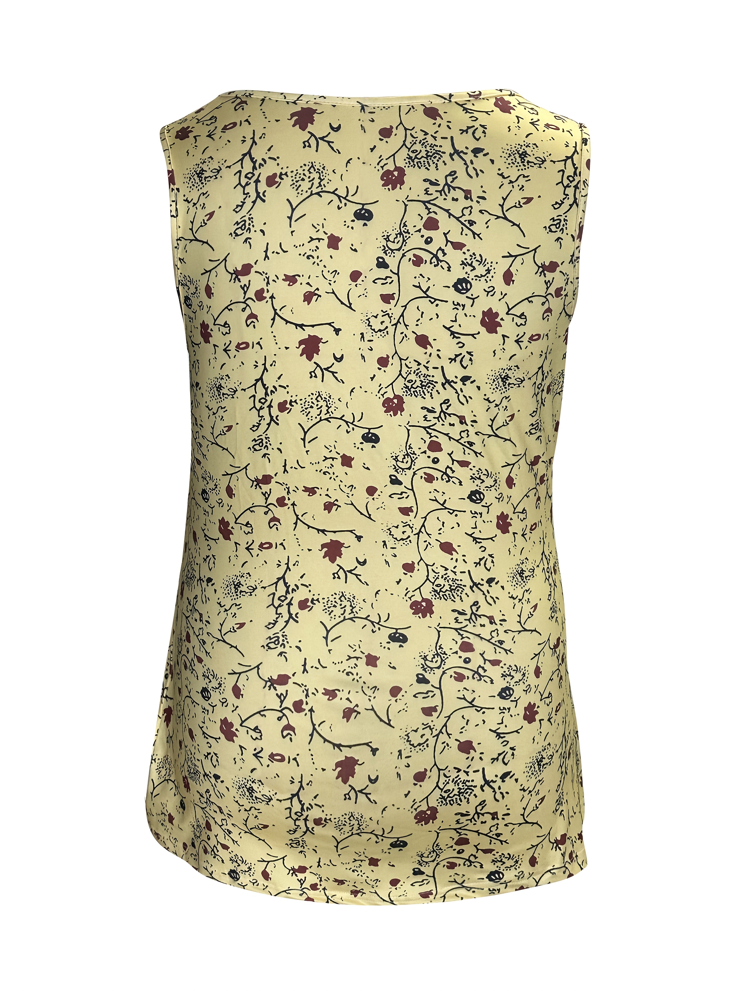 Women’s Floral Print Tank Tops 2 Pack Stretchy Polyester Summer Vests Red Blue