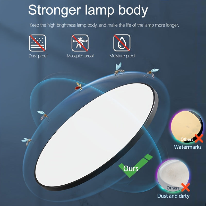 Smart Ceiling Light 18-80W Dimmable LED App Remote Control Adjustable Moisture Proof for Bedroom Living Room