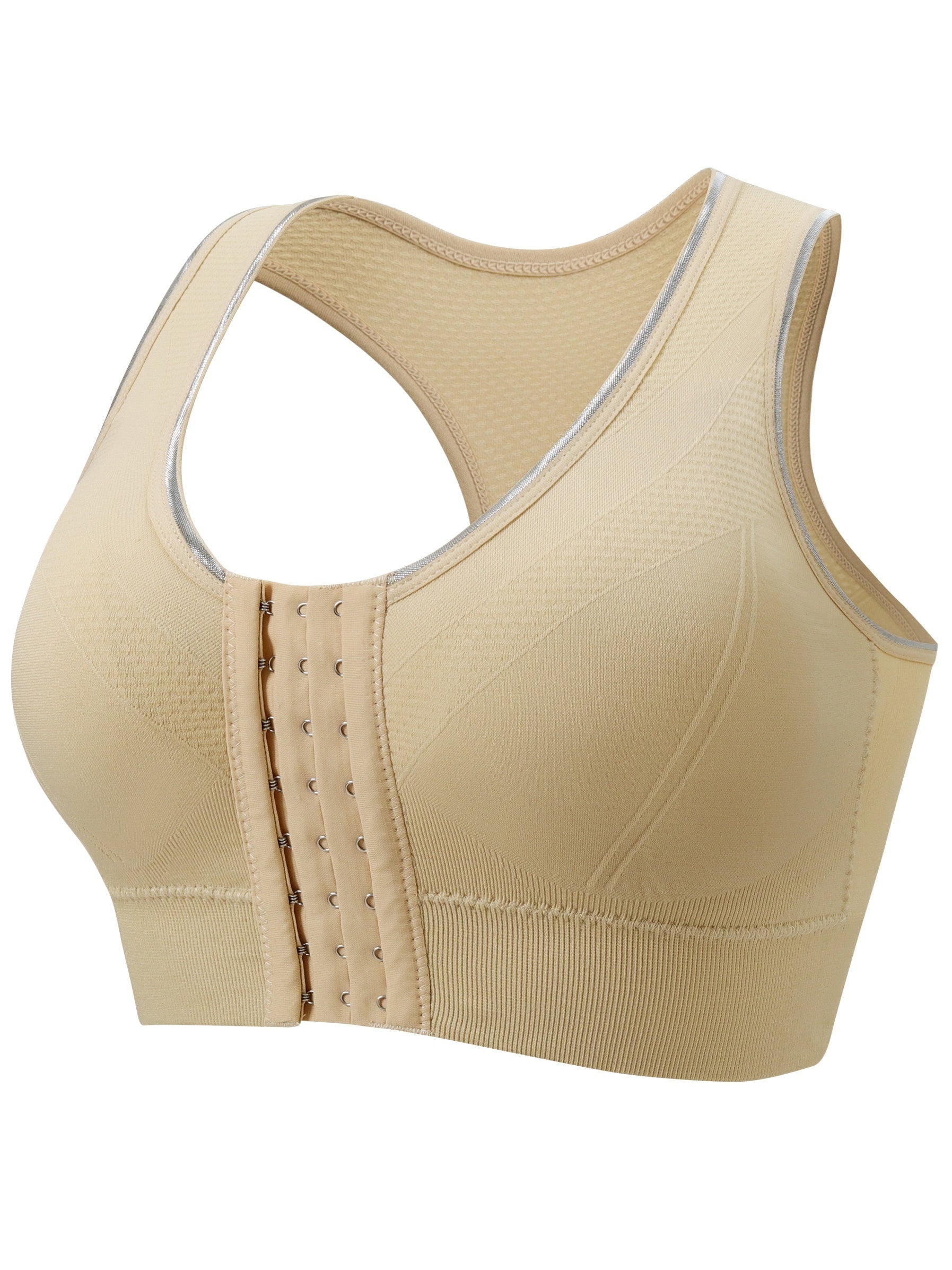 Women's Plus Size Sports Bra Polyamide Solid Color Low Support Breathable
