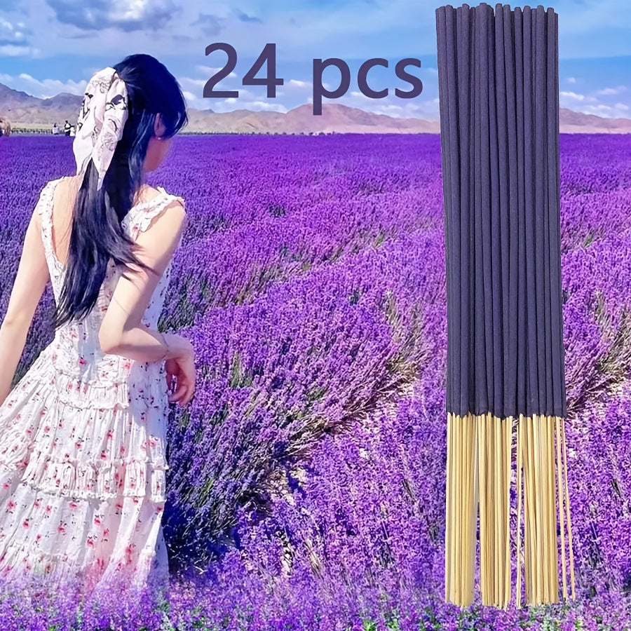 Lavender Incense Sticks 22cm 8.66 Inch 24 or 96 Pieces for Meditation and Relaxation