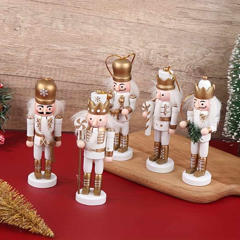 Wooden Nutcracker Soldier Ornament 11.99cm Christmas Tree Decor Festive Tabletop