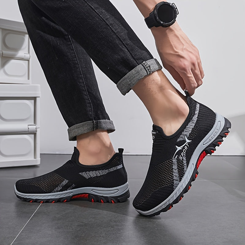 Men's Breathable Mesh Slip-On Athletic Sneakers for Casual Sports Spring Summer