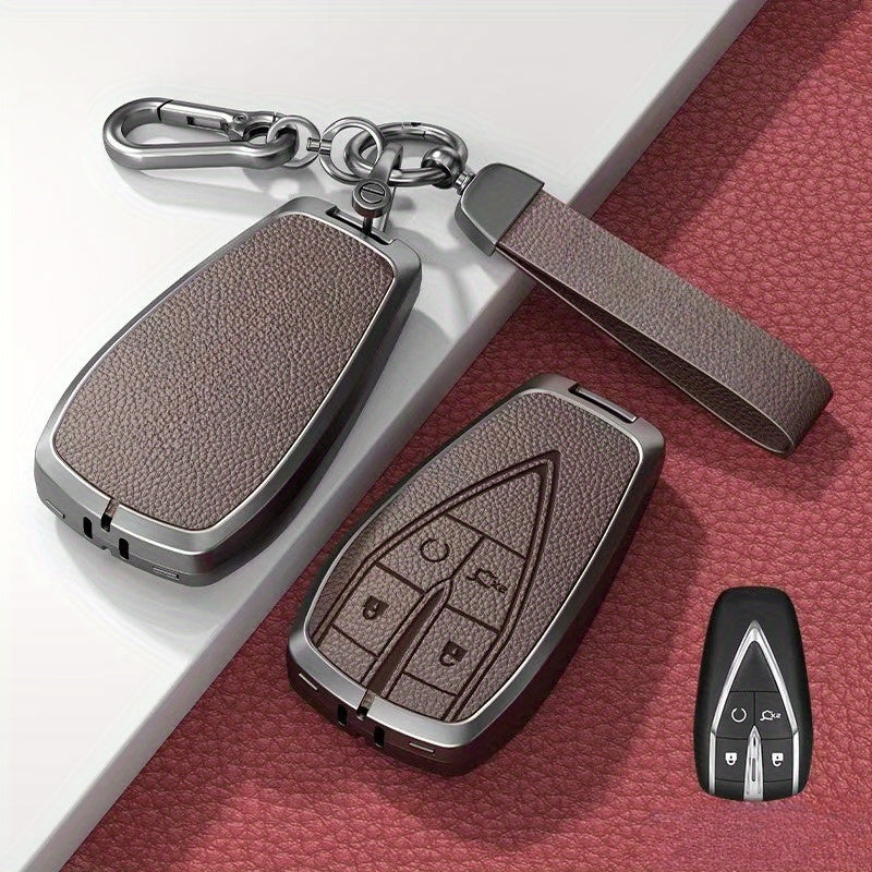 Car Remote Key Fob Cover Zinc Alloy Keychain for SUV Jeep Accessories